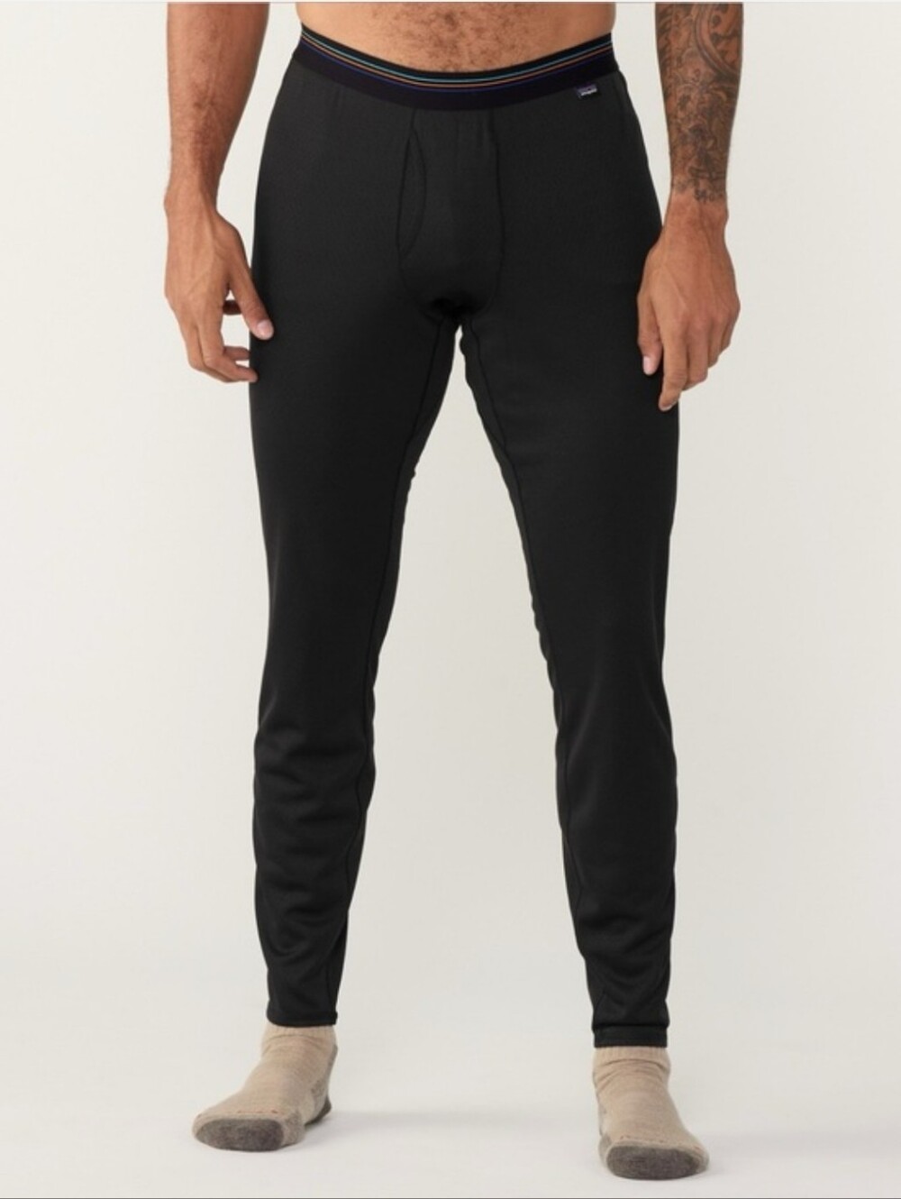 PATAGONIA Black Capilene Midweight Base Layer Bottoms Size Small